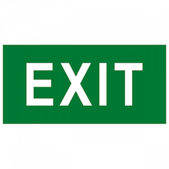 Знак безопасности BL-3015.E51 EXIT a12956 белый Свет